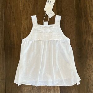 🔥New! Zara Girls White Top Size 8